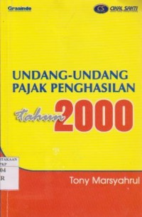 Image of Undang-Undang Pajak Penghasilan Tahun 2000