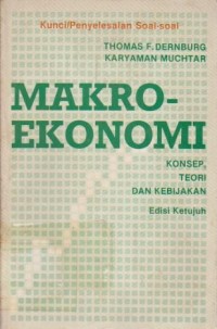 Image of Makro-Ekonomi : Konsep, Teori dan Kebijakan (Kunci/Penyelesaian Soal-Soal) Ed. 7