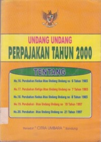 Image of Undang-Undang Perpajakan Tahun 2000