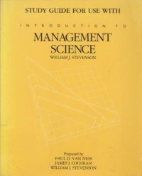 Image of Study Guide for Use With Introduction to Management Science