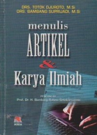 Image of Menulis Artikel dan Karya Ilmiah