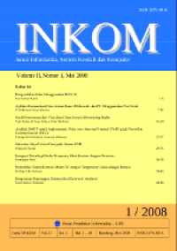 Image of INKOM: Jurnal Informatika, Sistem Kendali dan Komputer Vol. 2 (1) Mei 2008