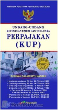 Image of Undang-Undang Ketentuan Umum dan Tata Cara Perpajakan (KUP)