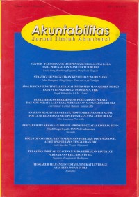 Image of Akuntabilitas : Jurnal Ilmiah Akuntansi Vol. 6 (2) 2007
