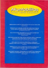 Image of Akuntabilitas : Jurnal Ilmiah Akuntansi Vol. 8 (2) 2009