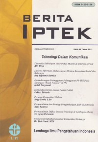 Image of Berita Iptek: Teknologi dalam Komunikasi Vol. 49 (1) 2011