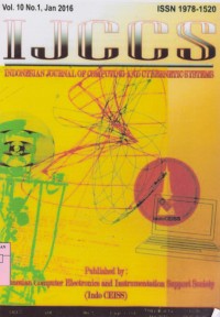 Image of IJCCS: Indonesian Journal Journal of Computing and  Cybernetic Systems Vol. 8 (1) 2014