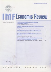 Image of IMF Economic Review Vol. 62 (1) 2014