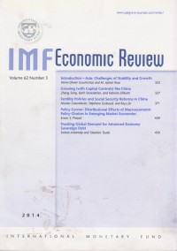 Image of IMF Economic Review Vol. 62 (3) 2014