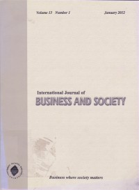 Image of International Journal of Business and Society Vol. 13 (1) 2012