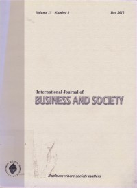 Image of International Journal of Business and Society Vol. 13 (3) 2012