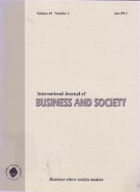Image of International Journal of Business and Society Vol. 14 (1) 2013