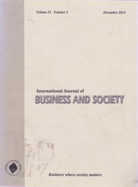 Image of International Journal of Business and Society Vol. 15 (3) 2014