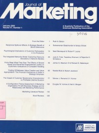Image of Journal of Marketing Vol. 67 (1) 2003