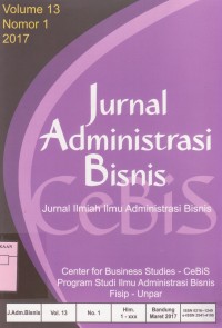 Image of Jurnal Administrasi Bisnis Vol. 11 (2) 2015