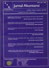 Image of Jurnal Akuntansi Vol. 7 (1) 2012