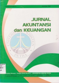 Image of Jurnal Akuntansi dan Keuangan Vol. 13 (2) 2011