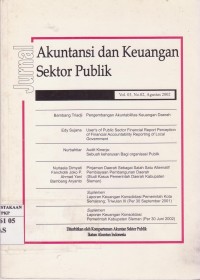 Image of Jurnal Akuntansi Sektor Publik Vol. 3 (2) 2002