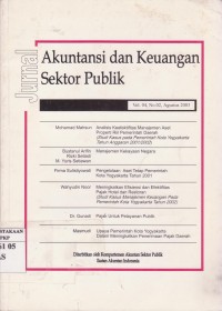 Image of Jurnal Akuntansi Sektor Publik Vol. 4 (2) 2003
