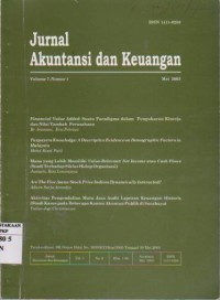 Image of Jurnal Akuntansi dan Keuangan Vol. 7 (1) 2005