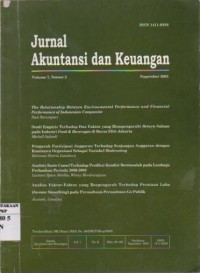 Image of Jurnal Akuntansi dan Keuangan Vol. 7 (2) 2005