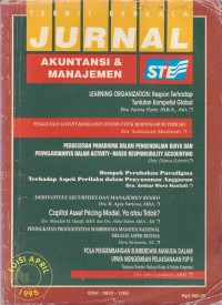 Image of Jurnal Akuntansi dan Manajemen Ed. April 1995