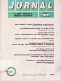 Image of Jurnal Akuntansi dan Manajemen Ed. Desember 2001