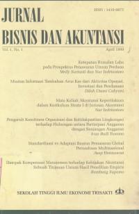 Image of Jurnal Bisnis dan Akuntansi Vol. 2 (3) 2000