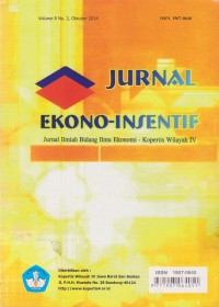 Image of Jurnal Ekono-Insentif: Jurnal Ilmiah Bidang Ilmu Ekonomi - Kopertis Wilayah IV Vol. 8 (2) 2014