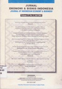 Image of Jurnal Ekonomi dan Bisnis Indonesia: Journal of Indonesian Economy & Business Vol. 17 (3) 2002
