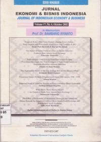 Image of Jurnal Ekonomi dan Bisnis Indonesia: Journal of Indonesian Economy & Business Vol. 17 (4) 2002