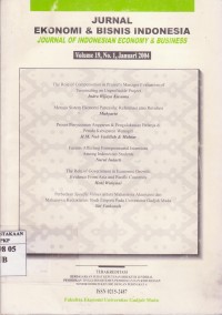 Image of Jurnal Ekonomi dan Bisnis Indonesia: Journal of Indonesian Economy & Business Vol. 19 (1) 2004