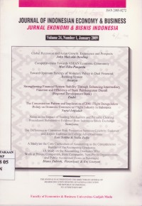Image of Jurnal Ekonomi dan Bisnis Indonesia: Journal of Indonesian Economy & Business Vol. 24 (1) 2009
