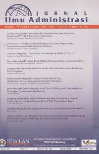 Image of Jurnal Ilmu Administrasi : Media Pengembangan Ilmu dan Praktik Administrasi Vol. 13 (1) April 2016