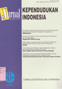 Image of Jurnal Kependudukan Indonesia Vol. 11 (1) 2016