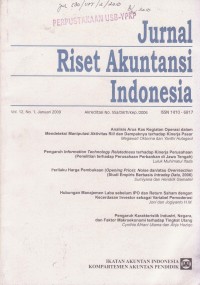 Image of Jurnal Riset Akuntansi Indonesia Vol. 12 (1) 2009