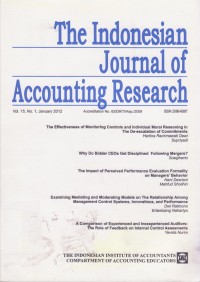 Image of Jurnal Riset Akuntansi Indonesia (The Indonesian Journal of Accounting Research) Vol. 15 (1) 2012