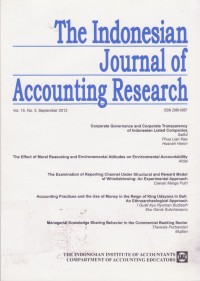 Image of Jurnal Riset Akuntansi Indonesia (The Indonesian Journal of Accounting Research) Vol. 15 (3) 2012
