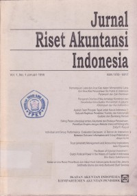 Image of Jurnal Riset Akuntansi Indonesia Vol. 1 (1) 1998