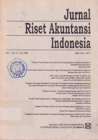 Image of Jurnal Riset Akuntansi Indonesia Vol. 1 (2) 1998