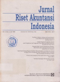 Image of Jurnal Riset Akuntansi Indonesia Vol. 2 (2) 1999
