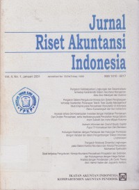 Image of Jurnal Riset Akuntansi Indonesia Vol. 4 (1) 2001