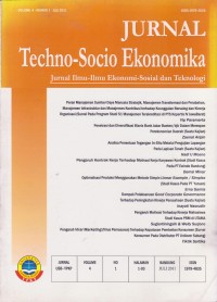 Image of Jurnal Techno-Socio Ekonomika : Jurnal Ilmu-ilmu Ekonomi-Sosial dan Teknologi Vol. 4 (1) 2011