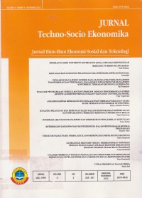 Image of Jurnal Techno-Socio Ekonomika : Jurnal Ilmu-ilmu Ekonomi-Sosial dan Teknologi Vol. 6 (2) 2013