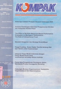 Image of Kompak : Jurnal Akuntansi, Manajemen dan Sistem Informasi FE UTY Yogyakarta Ed. Januari-April 2005