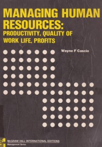 Image of Managing Human Resources: Productivity, Quality of  Work Life, Profits
