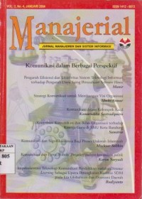 Image of Manajerial: Jurnal Manajemen dan Sistem Informasi Vol. 2 (4) 2004
