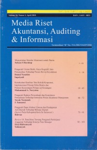 Image of Media Riset Akuntansi, Auditing & Informasi Vol. 10 (1) 2010