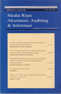 Image of Media Riset Akuntansi, Auditing & Informasi Vol. 8 (2) 2008