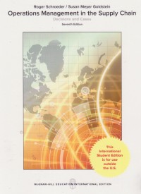 Image of Operations Management in the Supply Chain : Decisions and Cases Ed. 7